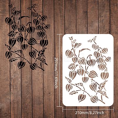 Wholesale FINGERINSPIRE Flowers Stencil 11 7x8 3 Inch Plastic Lantern