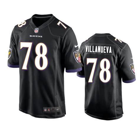 Baltimore Ravens Alejandro Villanueva Black Game Jersey - NB Jersey