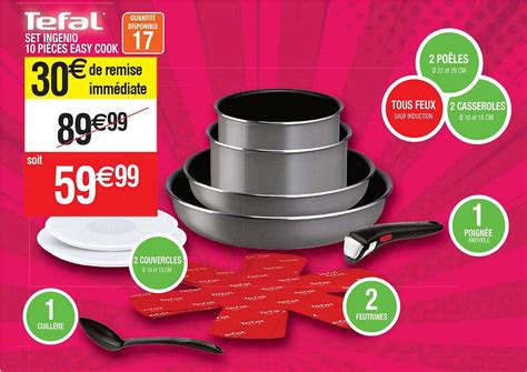 Promo Set Ingenio 10 Pièces Easy Cook Tefal chez Cora iCatalogue fr