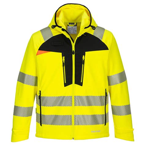 Portwest DX4 Hi Vis Water Resistant Softshell Jacket 3L DX475