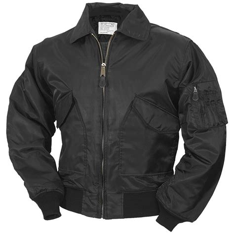 Cwu Flight Bomber Flyer Pilot Mens Jacket Us Army Military Winter Black