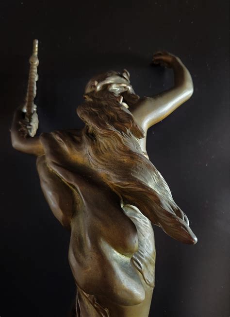 Proantic Danseuse La Lyre Sculpture En Bronze De Mathurin Moreau