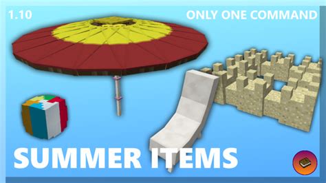 Summer Decorations In Only One Command Minecraft Project