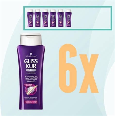 Gliss Kur Hyaluron Schwarzkopf Shampoo 6x250ml Voordeelpakket