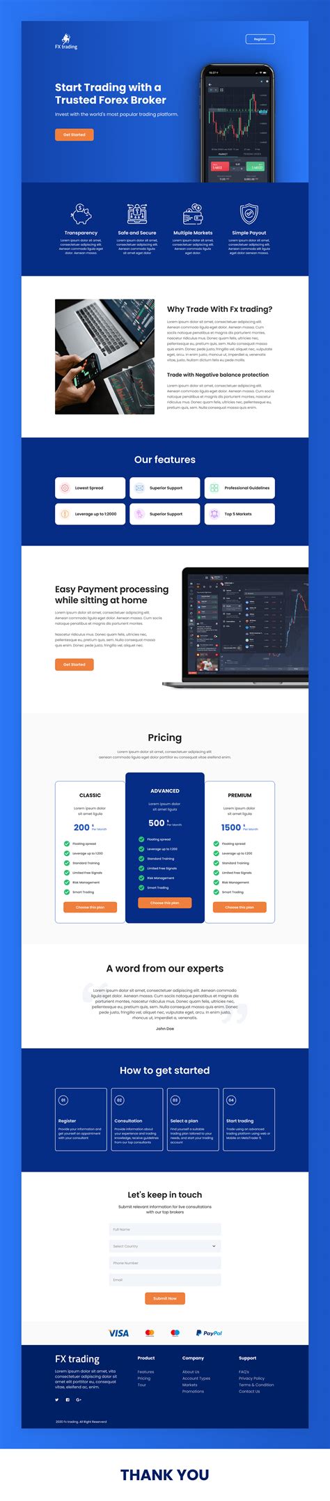 Forex Trading | Landing Page :: Behance