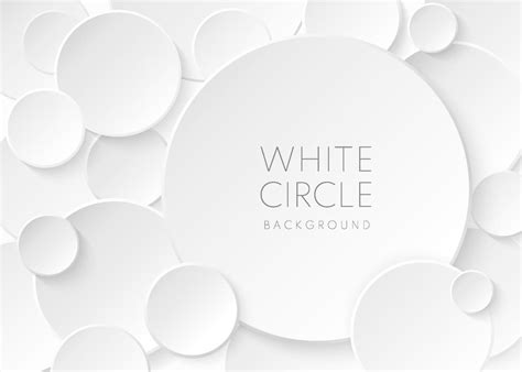 Abstract white and gray circles in paper cut style. Simple flat ...