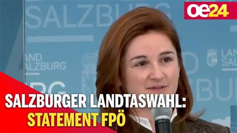 Salzburg wählt Erstes Statement von der FPÖ YouTube