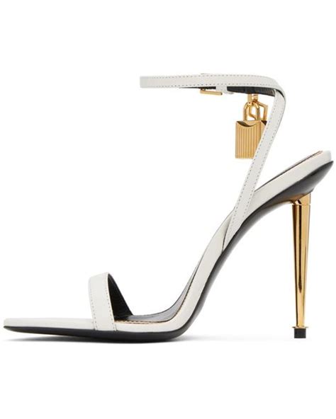 Tom Ford White Pointy Naked Sandals In Black Lyst
