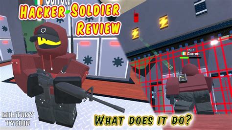 Hacker Soldier Review In Military Tycoon Roblox New Hacker Event Update Youtube