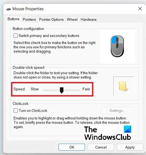 How To Change Mouse Double Click Speed In Windows 11 10