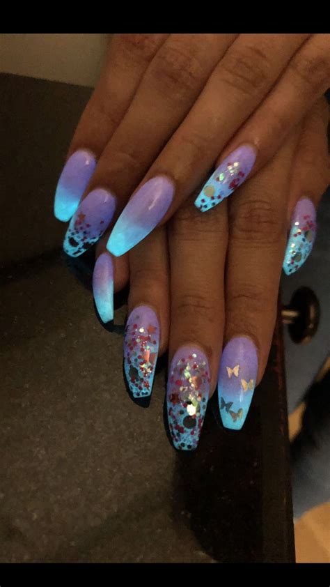 Coffin Glow In The Dark Nails Design Talk