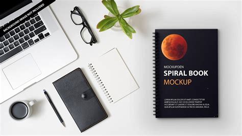 Free Spiral Book Mockup PSD Template - Mocku