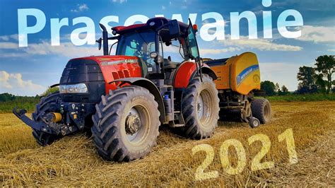 Prasowanie słomy 2021 Nowy Nabytek Case Puma 150 New Holland Roll