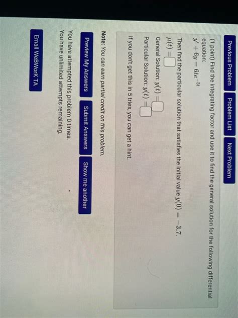 Solved Previous Problem Problem List Next Problem Point Chegg