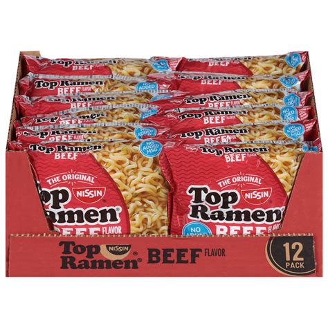 Save On Nissin Top Ramen Noodle Soup Beef Flavor 12 Ct Order Online