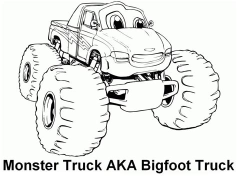 Monster Truck Ausmalbilder Kostenlose Malvorlagen für Kinder