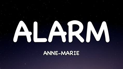 Anne Marie Alarm Lyrics YouTube