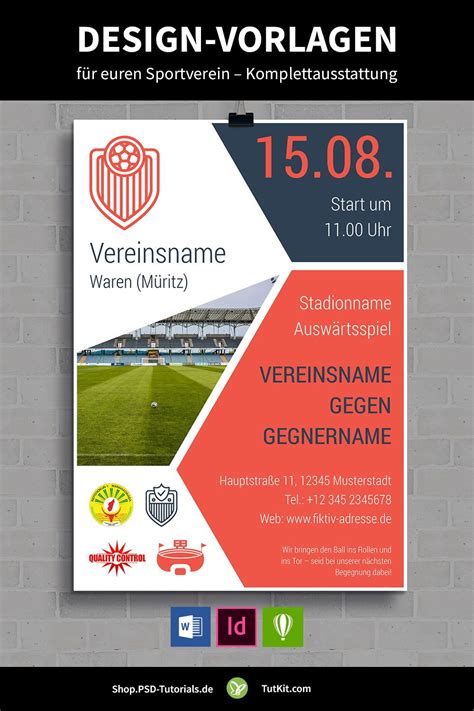 Design Vorlagen für Vereine Spielplan erstellen Fan Karten und mehr