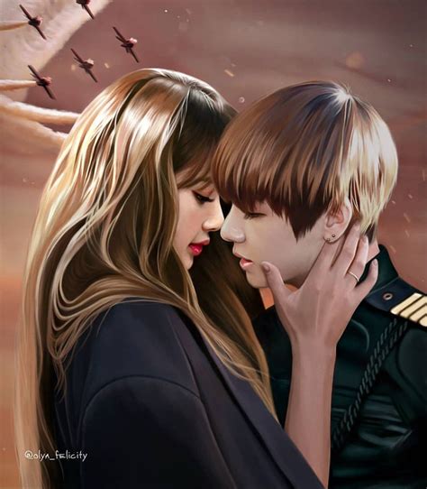 Taelice💜💜💜 Taelice Bts Girl Taehyung Fanart Bts Girlfriends