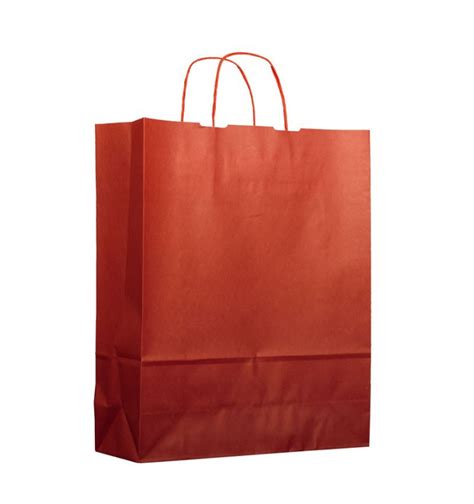 Bolsa Papel Roja Con Asas G M X Cm Uds