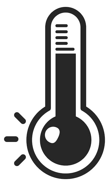 Premium Vector | Temperature black icon Thermometer symbol Weather measure