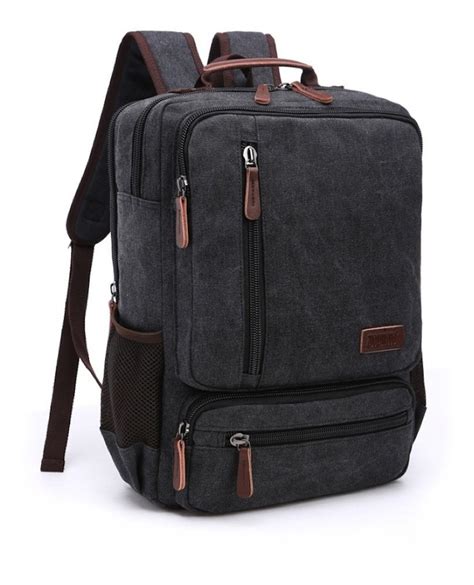 Mochila Masculina Resistente De Lona Compartimento Para Notebook At