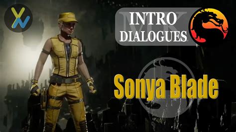 Mortal Kombat 11 Sonya Blade All Intro Interaction Dialogues Youtube