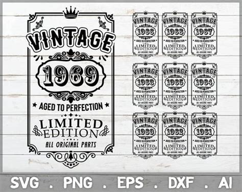 50th Birthday Svg Vintage Birthday Svg Aged To Perfection Svg