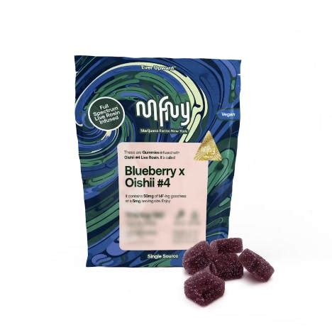 Mfny Mfny Live Rosin Gummies Count Blueberry X Oishii Cannabis