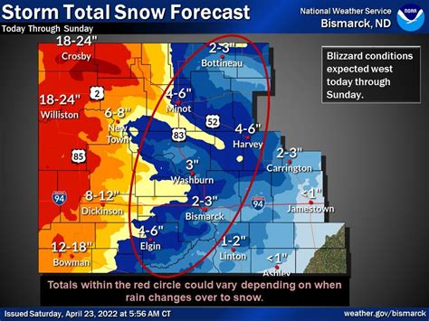 Another Spring Blizzard Moves Into North Dakota Snow Ice Rain