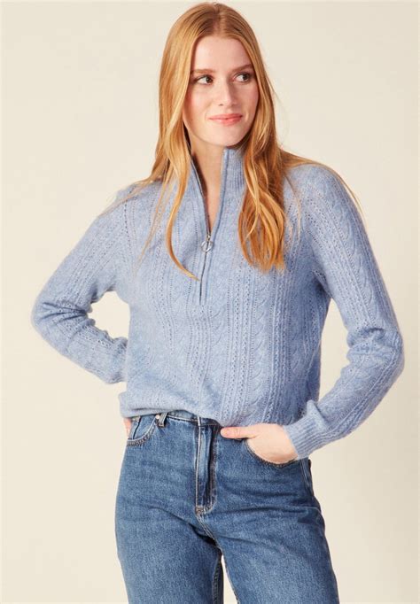 Bonobo Jeans Mit Langen Ärmeln Pullover Bleu Gris Zalando Fr