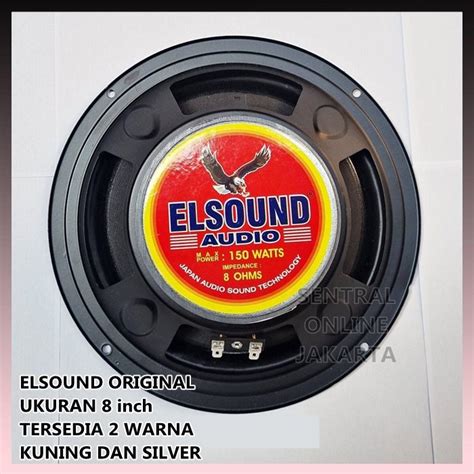 Jual Speaker Woofer Elsound Inch Yellow Silver Magnet Besar