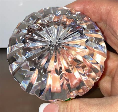 Waterford Cut Crystal Paperweight Waterford Round Crystal Etsy