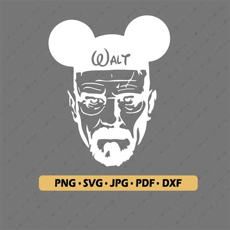 Walter White Svg Breaking Bad Svg Sublimation Walter Ears Etsy