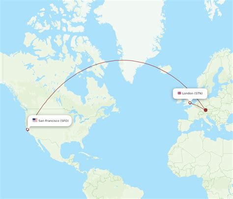 All Flight Routes From San Francisco To London Sfo To Stn Flight Routes