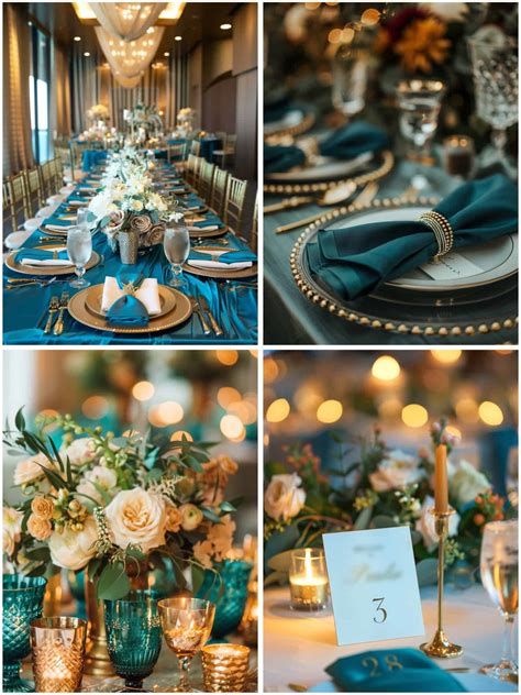 Luxurious Teal and Gold Wedding Theme Ideas for Opulence