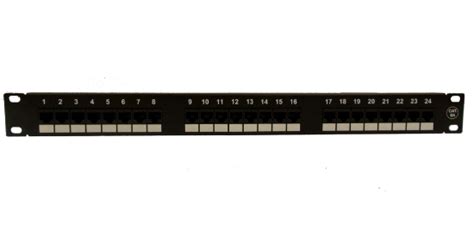 Cat6a 24 Port Unshielded 1U Copper Patch Panel Fibertronics Inc