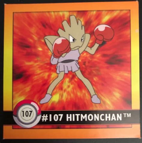 Carte Pok Mon Hitmonchan Tygnon English Card Artbox Sticker