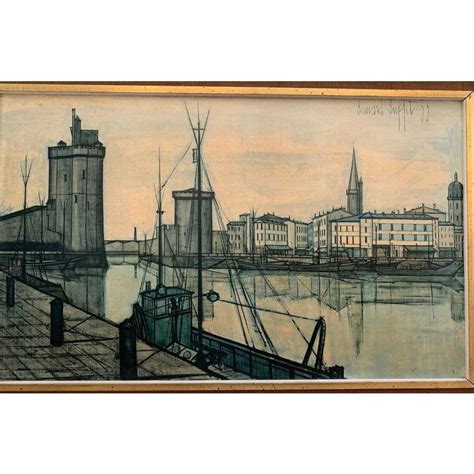 Bernard Buffet Le Port De La Rochelle Print 1955 Framed En 2023