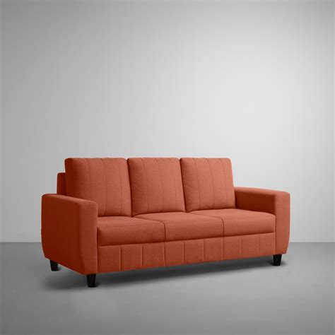 Buy Sofa Bae 3 Seater Orange Color Sofa Online In India Sleepyhead