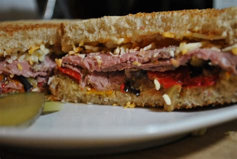 Nights around the Table: Roast Beef with Roasted Vegetables on Rye.