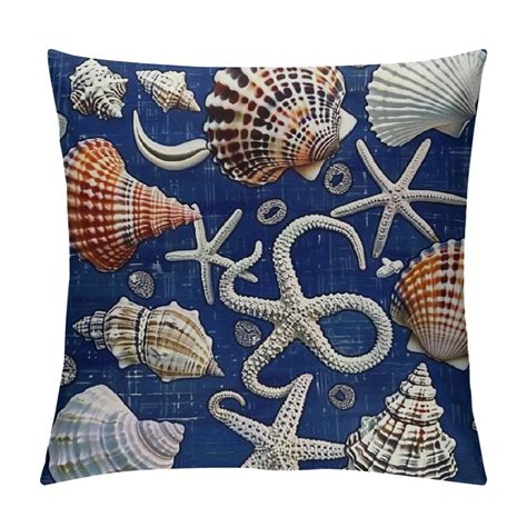 Fenyluxe Hopyeer Nautical Coastal Outdoor Throw Pillows Cover Ocean