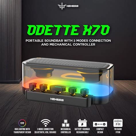 Jual Portable Bluetooth Speaker RGB NYK Nemesis Odette X70 Shopee