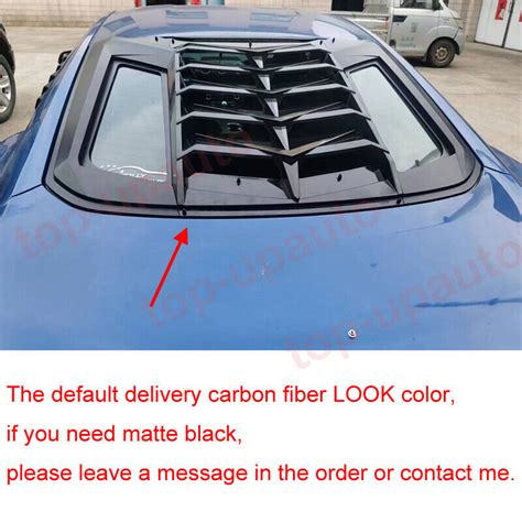 For Ford Mustang Abs Carbon Fiber Rear Window Spoiler Vent