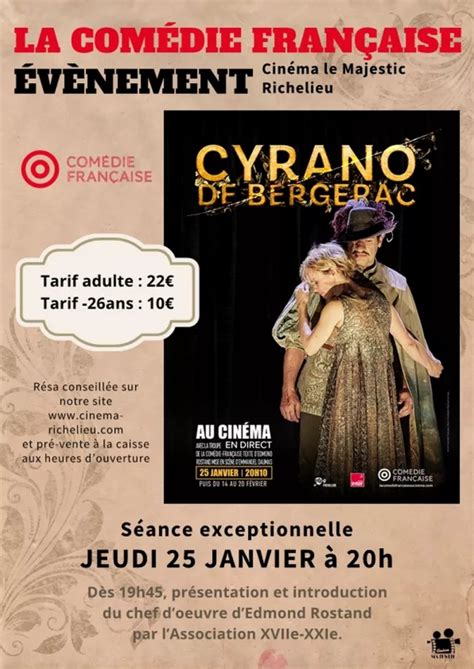 Cyrano De Bergerac La Comédie française En Direct Au Cinéma Richelieu