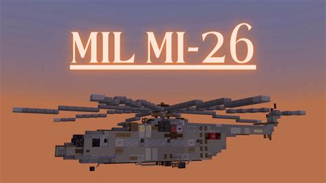 Minecraft How To Build A Helicopter In Minecraft Mil Mi 26 Minecraft