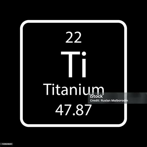 Titansymbol Chemisches Element Des Periodensystems Vektorillustration Stock Vektor Art Und Mehr