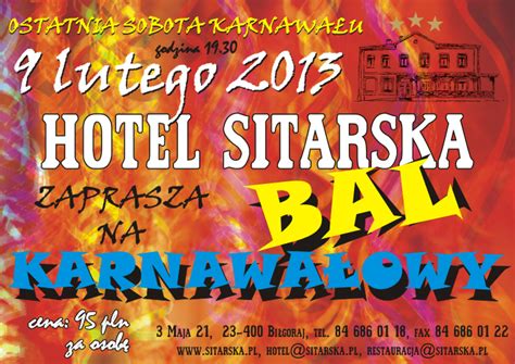 Bal karnawałowy w Hotelu i Restauracji Sitarska w Biłgoraju Hotel