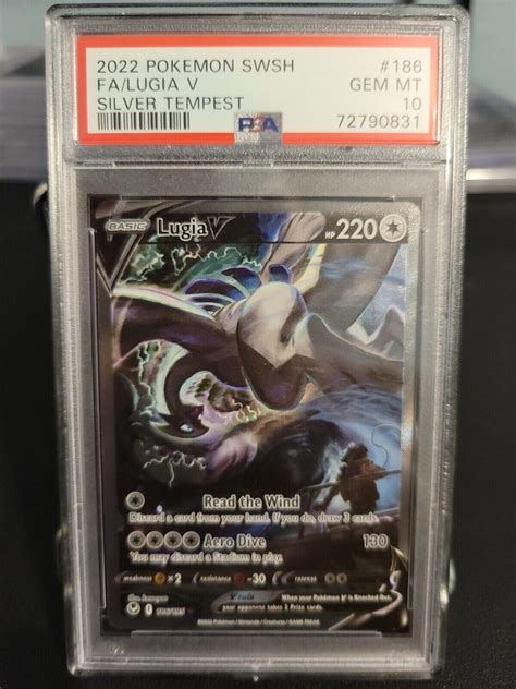 PSA 10 GEM MINT Lugia V 186 195 Silver Tempest Alternate Alt Art