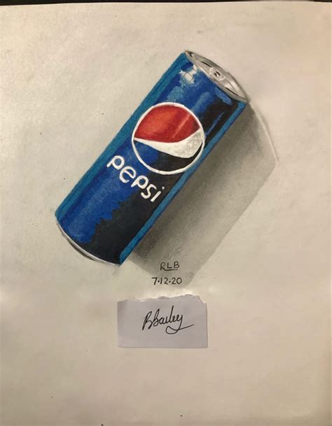 Realistic Pepsi Can Drawing- Art By RLB | 제품